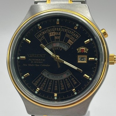 Orient 46D001/90 CA Automatik Armbanduhr Mehrjahreskalender Klassiker Herren