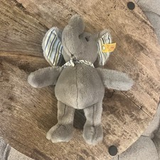 Steiff 122132 LITTLE DANGLING ELEPHANT SOFT GREY PLUSH 2004 RARE