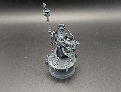 Warhammer 40k Thousand Sons Exalted Sorcerer on Disc Primed