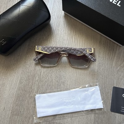 CHANEL 5514 C2 Square Sunglasses Brown Frame Brown Tinted Lens UV400 140mm