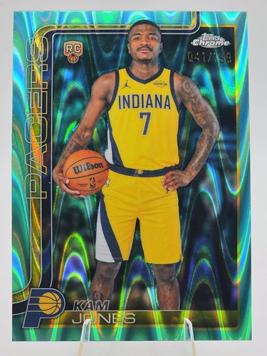 Kam Jones RC Aqua Raywave Refractor  041/199 2025-26 Topps Chrome Updates