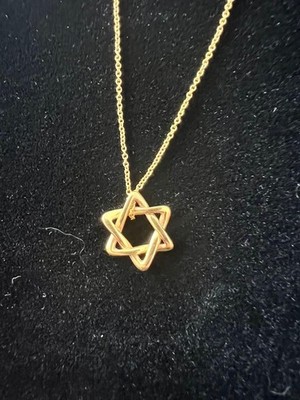TIFFANY＆Co. Star of David Necklace K18 Yellow Gold Used | eBay