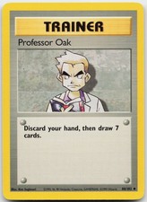 Professor Oak 88/102 Uncommon Base Set Unlimited Pokemon Lightly Played