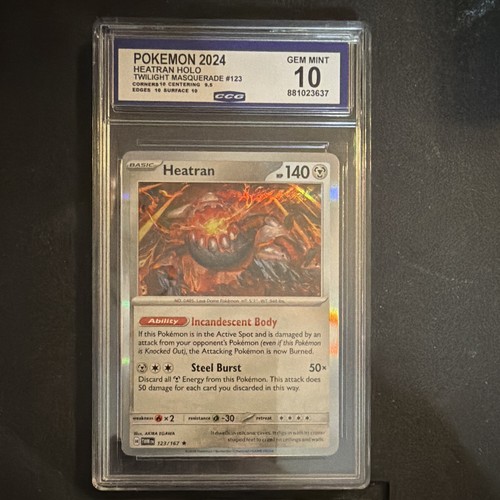 The Pokémon Company Heatran 123/167 Sv06 Twilight Masquerade Holo EN 2024 CCG10