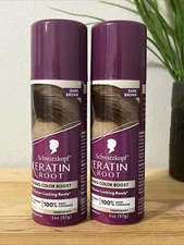 Schwarzkopf Keratin Root (Dark Brown) Thickening Color Boost 2 oz Lot Of 2