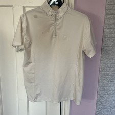 "Camisa de equitación blanca Horseware Ireland manga corta talla X-GRANDE pecho 38"""