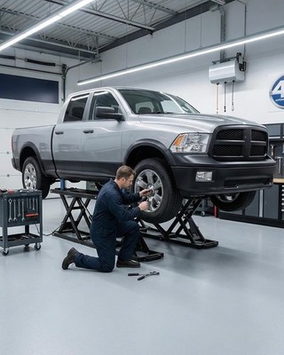 7000LB Adjustable Scissor Lift Portable Car Truck SUV Auto Hoist Mid Rise Steel