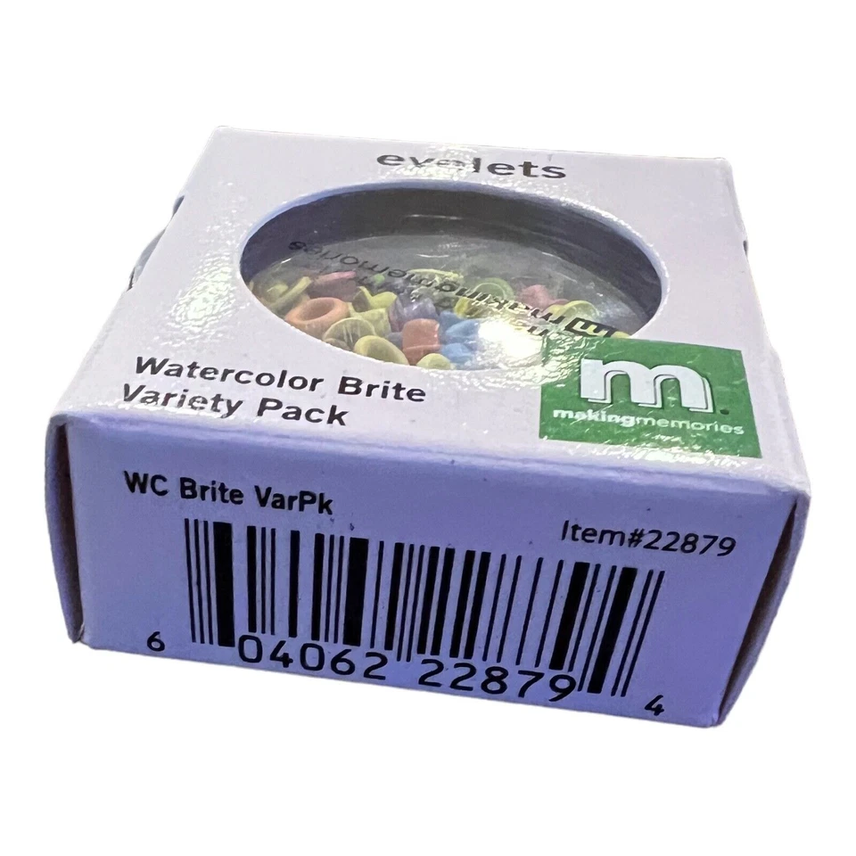 Making Memories 100 Eyelets 1/8" WaterColor Brite Variety Pack Scrapbooking - Image 2 of 2