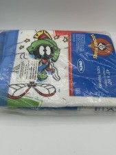 Vintage Looney Tunes Polyester Blanket Sports Theme 45 X 60 Marvin Martian