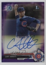 2017 Bowman Draft Chrome Pick Purple Refractor /250 Cory Abbott #CDA-CA Auto k2j