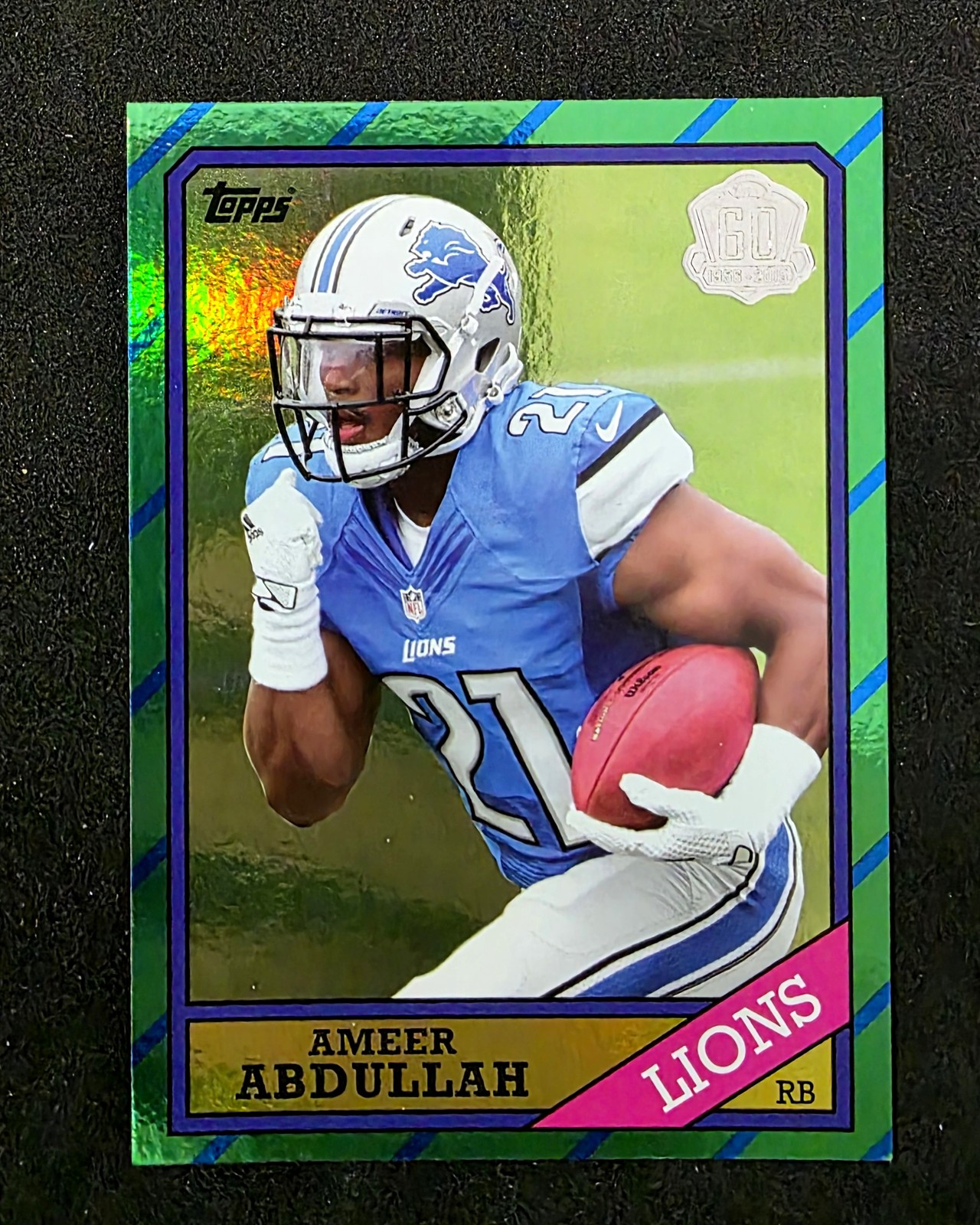 Ameer Abdullah Topps 60th Anniversary #T60AA Blue Border