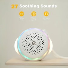 White Noise Machine 27 Sleep Sounds RGB Night Light Timer USB Battery Adults