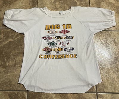 Vintage Big 10 College NCAA Division 1 Football Basketball T Shirt Size L