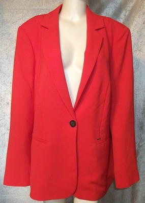 SAMOON GERRY WEBER ROT EDLER WEICHER BLAZER JACKE Gr. 48 50 52