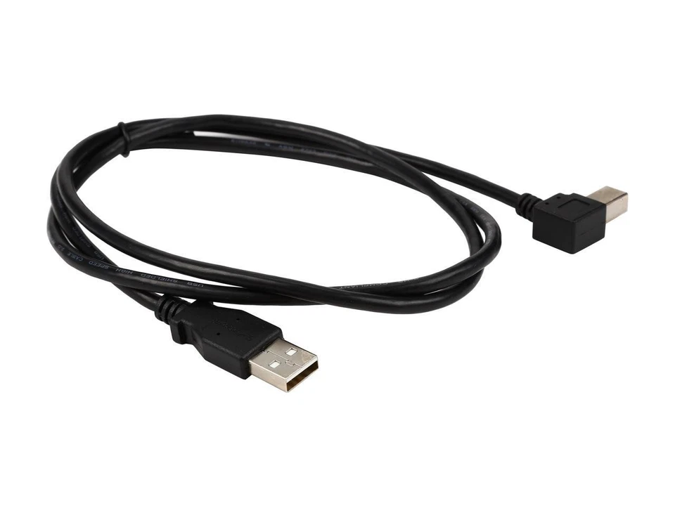 StarTech.com USBAB1ML 3 ft. Black USB 2.0 A to Left Angle B Cable - Image 2 of 3