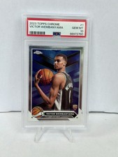 🔥 PSA 10 2023-24 Topps Chrome Basketball Victor Wembanyama Rookie RC #1 Spurs👽