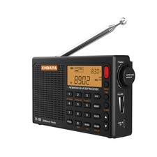 XHDATA R108 Portable Radio AM/FM/SW/LW/Airband 5 3 1.2 inches, Black