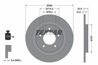 2Er-Set 2Er Set Bremsscheibe Textar 92252703 KIA 58411A6200