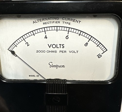 #ad Simpson 300 AC VOLTS PANEL METER Alternating Current Voltmeter ￼ Gauge $20.00
