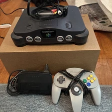 Nintendo 64 N64 Console with Controller + Cords - Tested and Working