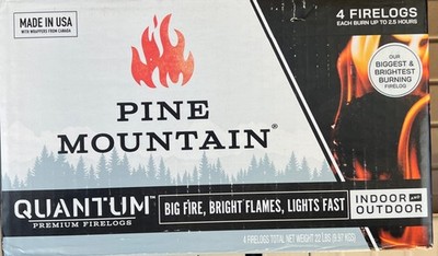 Pine Mountain Quantum Premium Fire logs Indoor And Outdoor Burns Up To 2.5 Hours