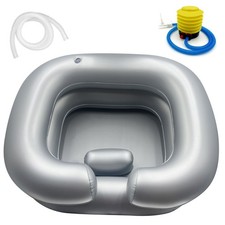 Inflatable Hair Washing Shampoo Basin, Portable Hair Washing Bowl for Bedridd...