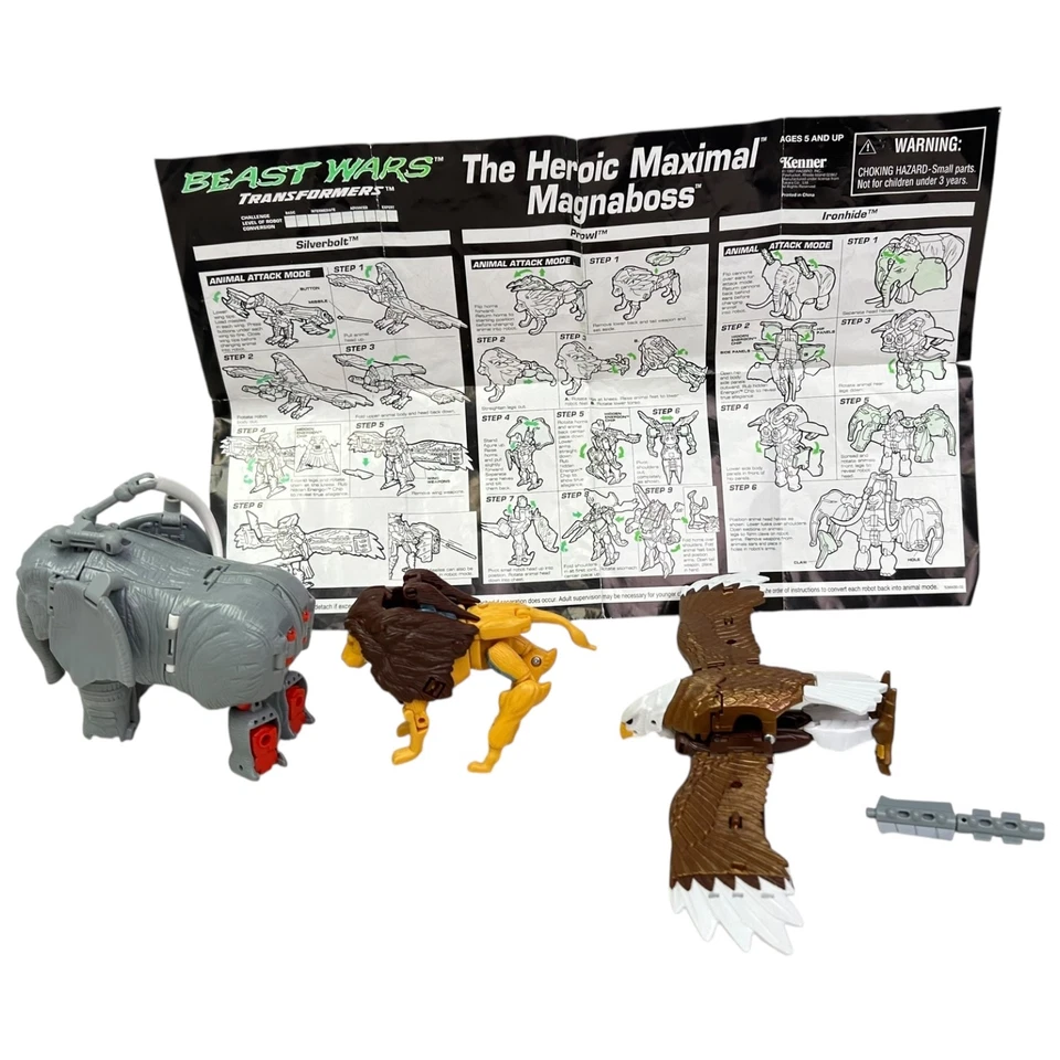 Transformers Beast Wars Heroic Maximal Magnaboss Silverbolt Prowl Ironhide - Image 3 of 4