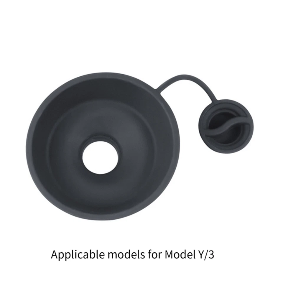 Black Funnel Silicone Water Filter Net Windshield Washer For Model 3/Model Y T - Image 2 of 4
