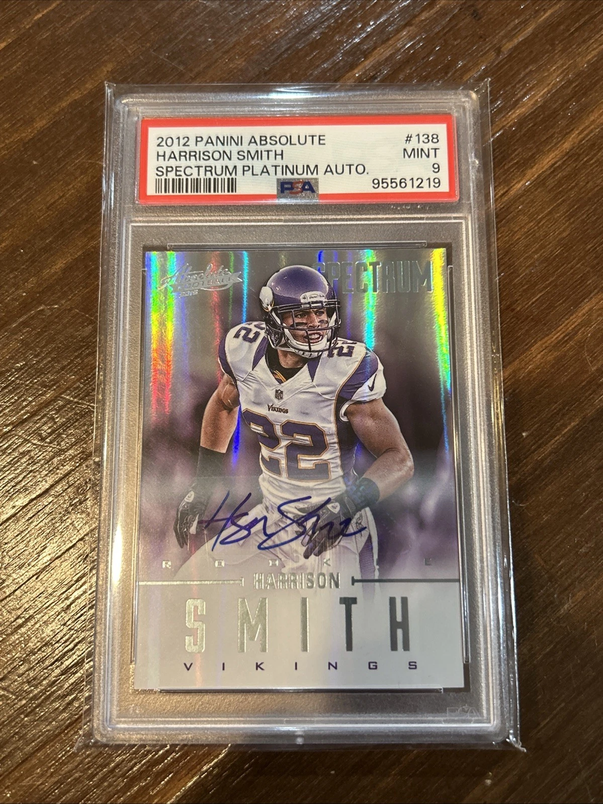 Harrison Smith Panini Absolute #138 Spectrum Platinum Autograph