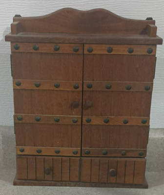 Vintage MCM Gothic Mid-Evil Hanging Wood Spice Rack By Julie Pomerantz ...