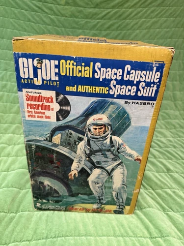 Vintage GI Joe 1966- Hasbro Official Space Astronaut Box, Capsule, doll & Access
