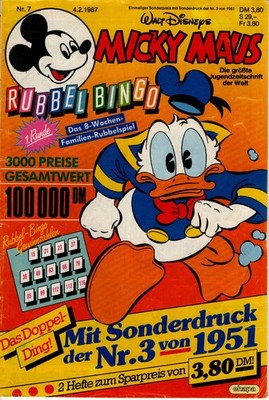 Micky Maus Heft Nr. 7 1987 Walt Disney Egmont Ehapa Verlag GmbH Vintage Retro