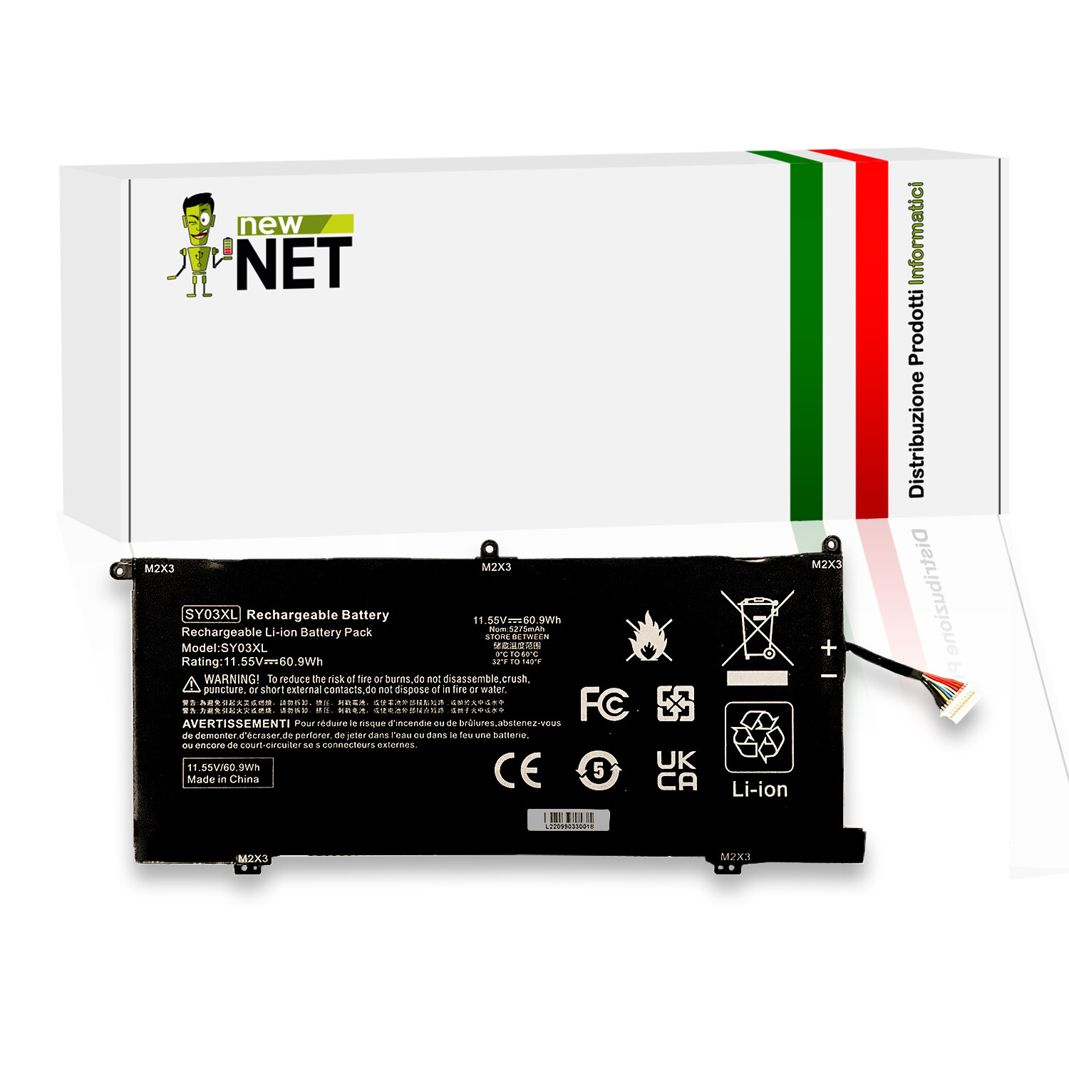 Ricambio Batteria HP Chromebook 191V9PA 11,55V | 60,9Wh Long Life