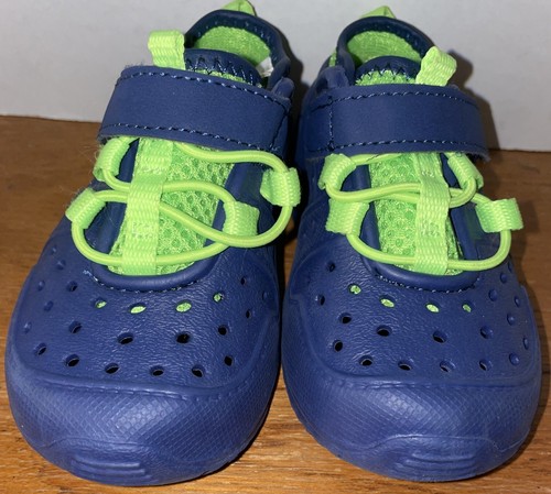 Smartfit Toddler Boys Blue/Neon Green Breathable Tennis Shoes. Size 5 - Picture 3 of 16