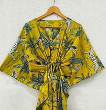 Indian Cotton Multi Kaftans Summer Dress Night Gown Maxi Bridal Caftan Dress