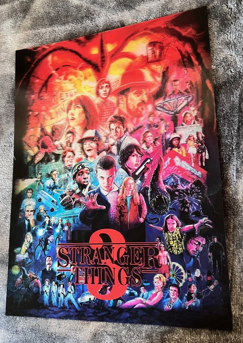 Stranger Things-3D Poster,3D Lenticular Flip Effect,3 Images