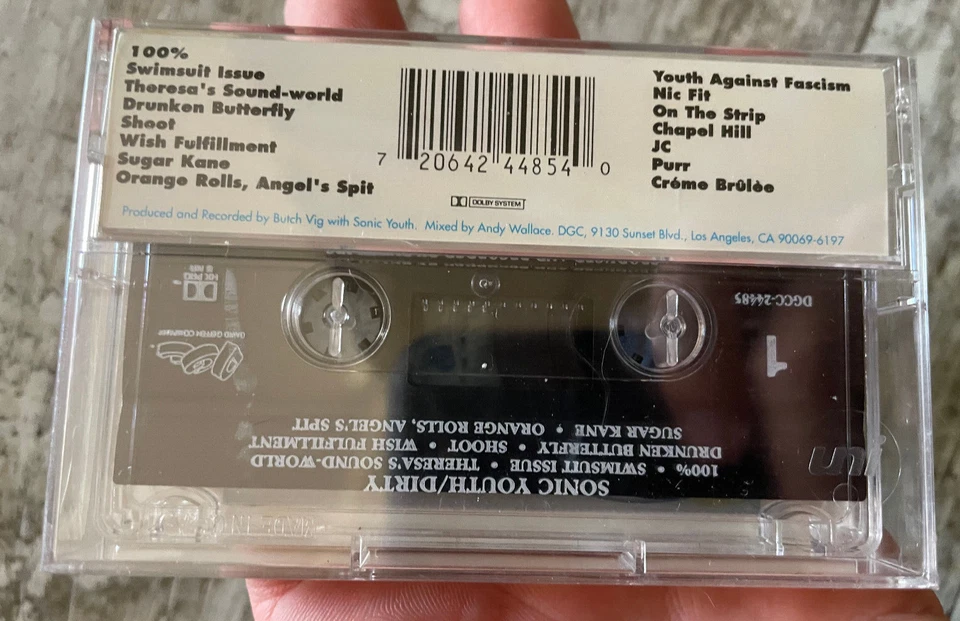 Sealed Sonic Youth - Dirty Cassette Tape w/ Hype Sticker - Image 2 of 4