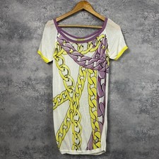 Women’s Versace Jeans Dress Chains Short Sleeve Multicolor Size S-M