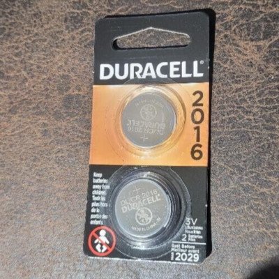 Duracell DL/CR 2016 3V Lithium Battery Two Pack