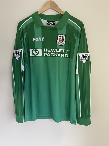 Maillot Vintage Tottenham Hotspur Domicile 1997-1999 – Poney, Blanc, Taille L Adulte