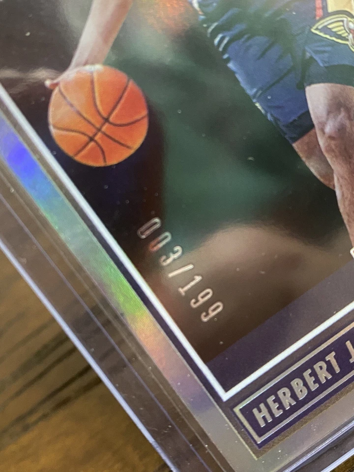 Herbert Jones Pelicans 2021-22 NBA Hoops RC #243 Premium Silver Foil 003/199 - Image 3 of 3
