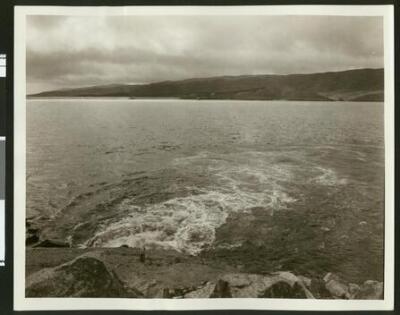 Disturbance on an unidentified lake 1930 California Old Photo
