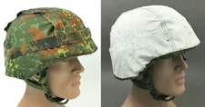 2in1 Cover Cevlar Helmet1 Woodland Camouflage + Winter White German Army PASGT L