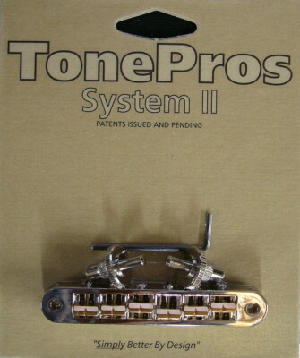 TP6B-N TonePros Standard RAW Series Bridge w/ Raw Bell Brass Saddles!  Nickel