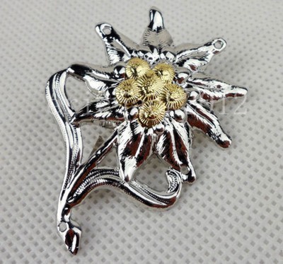 Broche Edelweiss Vintage 2,5 Cm - Pierre Naturelle, Occasion Avec Charme Ancien
