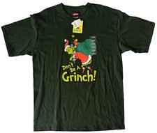 Vintage Dr Suess How The Grinch Stole Christmas T-Shirt Sz Large 2001 NWT Green