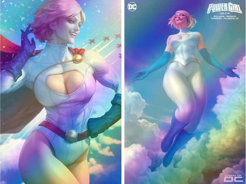 FOIL POWER GIRL SPECIAL #1 & FOIL POWER GIRL #1 SET (ARTGERM/WARREN LOUW COVERS)