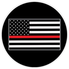 First Responder Firefighter Thin Red Line American Flag Bumper Sticker Decal 5"