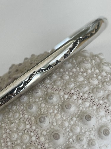 South Western Stamped Sterling Silver Bangle Bracelet 5mm 8” 14grams - Picture 2 of 7