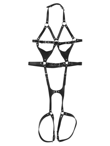 Frauen Body Chest Harness Belt Cosplay Punk Club Kostüme Hollow Out Bodysuit - Picture 18 of 33